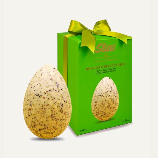 Uovo Golosone - Bianco con granella di Pistacchio 450 gr.